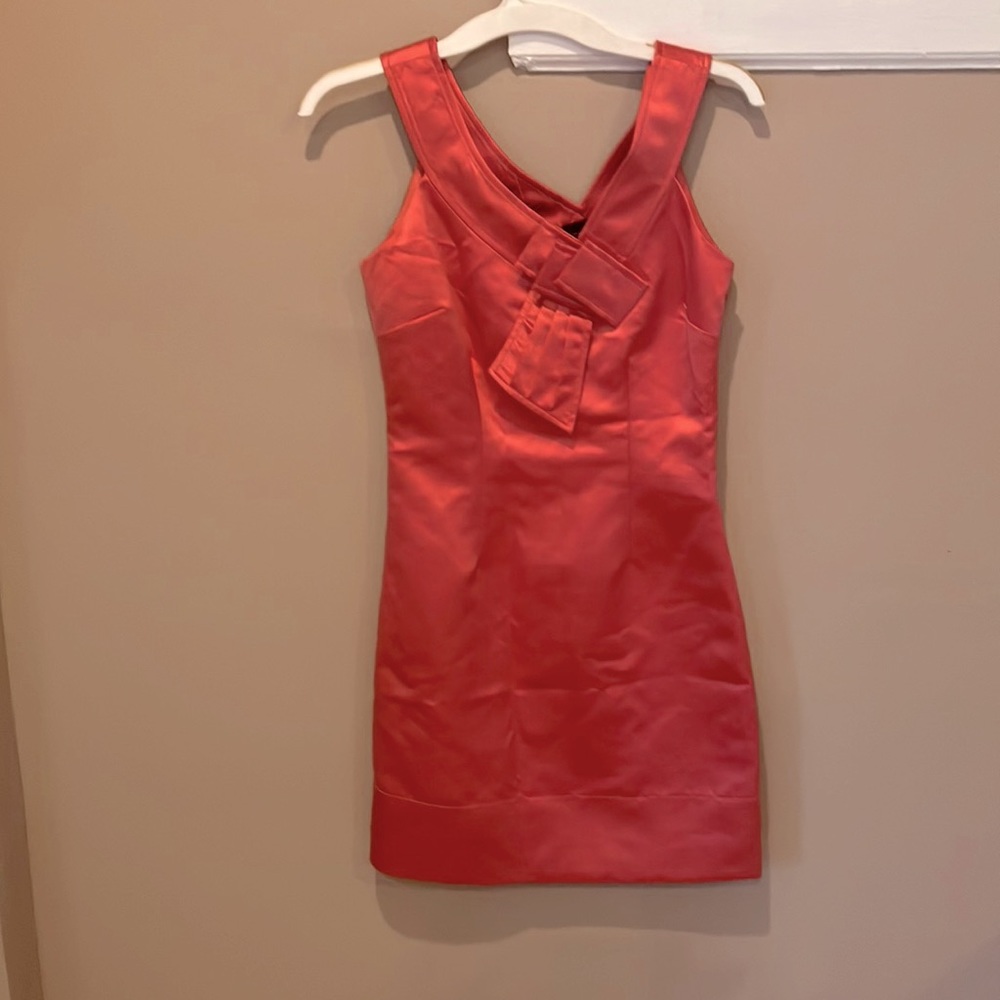 Satin sheath dress